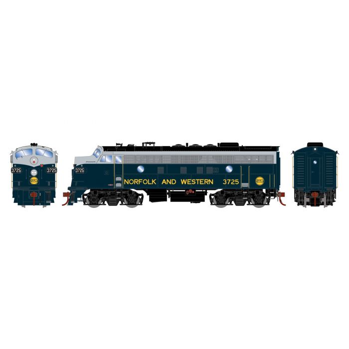 Athearn Genesis ATHG19366 HO EMD F7A, Standard DC, Norfolk & Western #3725