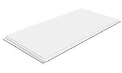 Evergreen Scale Models 19010 Plain White Styrene Single Sheet 12 x 24" (30.5 x 61cm) .10" NEW