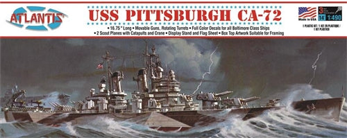 Atlantis H457 USS Pittsburgh Heavy Cruiser CA-72 1/490 Plastic Model Kit NIB