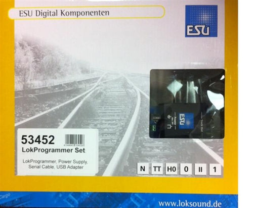 ESU 53452 LokSound Programmer With Power Supply, Serial Cable, USB Adapter, Manual & CD NIB