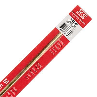K&S Precision Metals #8162 1/16" (1.57mm) Solid Brass Rod Carded Pkg of 3 NIB
