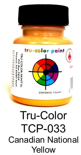 Tru-Color TCP-033 CN Canadian National Yellow Paint Bottle 1oz NIB