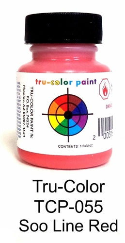 Tru-Color TCP-055 Soo Line Red Paint Bottle 1oz NIB