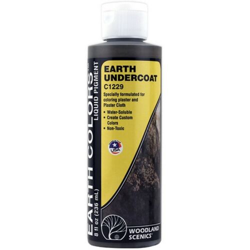 Woodland Scenics C1229 Earth Colors Liquid Pigment Earth Undercoat 8oz 237mL Bottle NIB