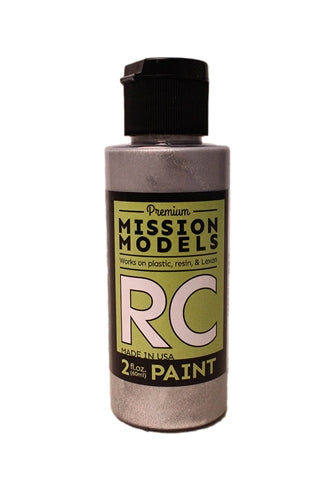 Mission Models MMRC-042 Water-based RC Paint, 2 oz bottle, Chrome