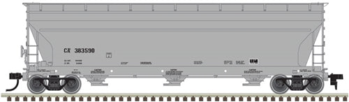 Atlas Master Line 20005527 HO ACF 4650 Centerflow Covered Hopper Pre-1971 Version Canadian National CN #385580 Gray Reporting Marks Only NIB RTR