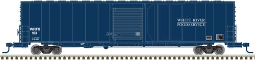 Atlas Master Line 20005682 HO ACF 60' Single-Door Auto Parts Boxcar White River Foodservice WRFX #103 Blue NIB RTR