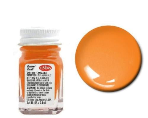 Testors 1127 Gloss Orange Enamel Paint 1/4oz (7.4mL) NIB