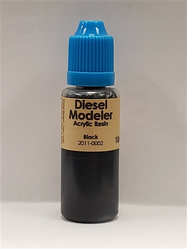 Diesel Modeler 2011-0002 Black Acrylic Resin Paint 18mL NIB