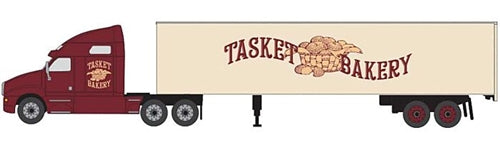 Classic Metal Works TC107 HO scale 2000's Semi tractor Trailer Set- Tasket Bakery Brown Black NIB