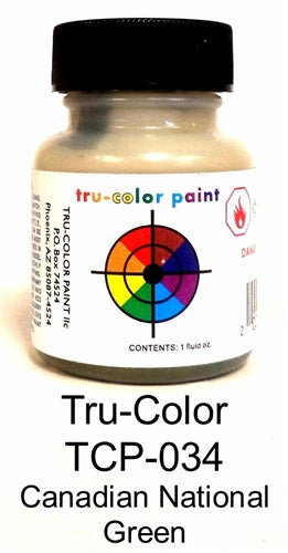 Tru-Color TCP-034 CN Canadian National Green Paint Bottle 1oz NIB