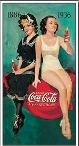 Desperate Enterprises 1073 Coca-Cola 50th Anniversary Rectangular Tin Sign NEW