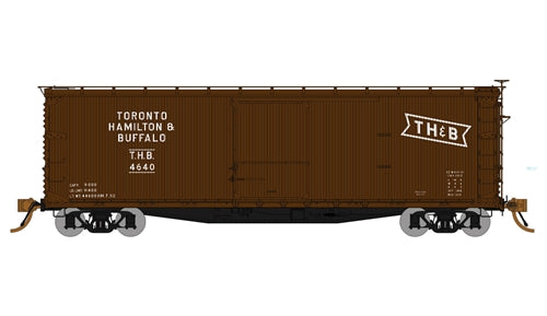 Rapido 130112-2 HO USRA 40' Double-Sheathed Wood Boxcar Toronto, Hamilton & Buffalo TH&B #4763 Boxcar Red Bowtie Logo White Lettering AB Brakes NIB RTR