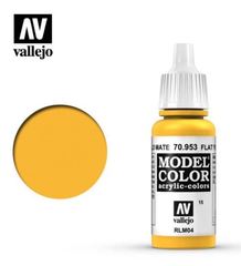 Vallejo 70953 Model Color Flat Yellow Paint 17mL NIB