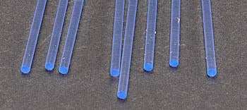 Plastruct 90252 Fluorescent Acrylic Rods Blue 3/32 x 10" (.24 x 25.4cm) Long Pkg of 8 NIB