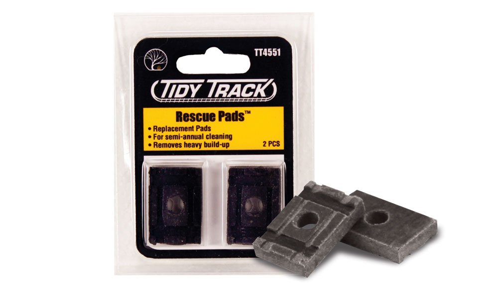 Woodland Scenics TT4551 Tidy Track Maintenance Product Rescue Pads Heavy Cleaning Pad Replacement Pkg of 2 NIB
