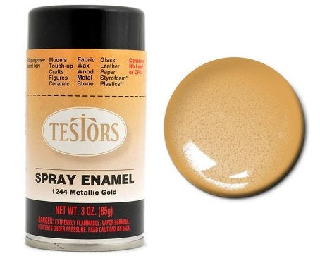 Testors 1244 Gold Enamel Spray Paint 3oz (85g) NIB