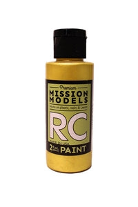 Mission Models MMRC-020 Water-based RC Paint, 2 oz bottle, Pearl Gold