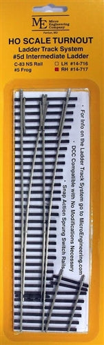 Micro Engineering 14-717 HO Code 83 Ladder Track System Turnout #5d Right Hand Intermediate Ladder NIB