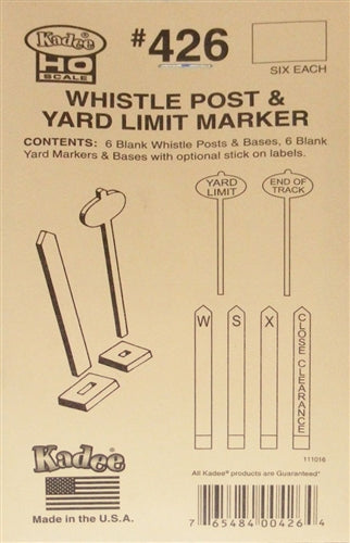 Kadee 426 Whistle Post & Yard Limit Marker NIB