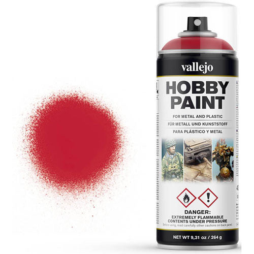 Vallejo 28023 Bloody Red Aerosol Spray Paint 400mL NIB