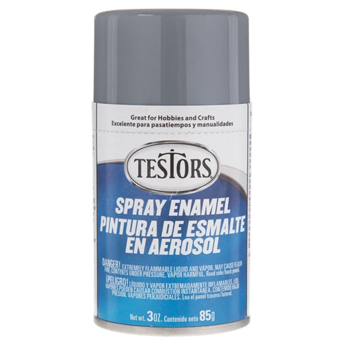 Testors 1238 Gloss Gray Enamel Spray Paint 3oz (85g) NIB