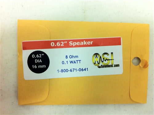 QSI Solutions TDS0.62 Tony's Dream Speaker 0.62" Diameter (13mm), 8 Ohms (Repl-By TDS063) 0.1 Watt NIB
