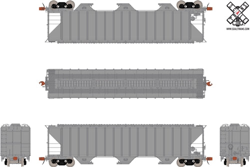 Scale Trains Rivet Counter SXT31353 HO Pullman-Standard PS-2CD 4785cf Covered Hopper Undecorated V2 Primer Gray NIB RTR