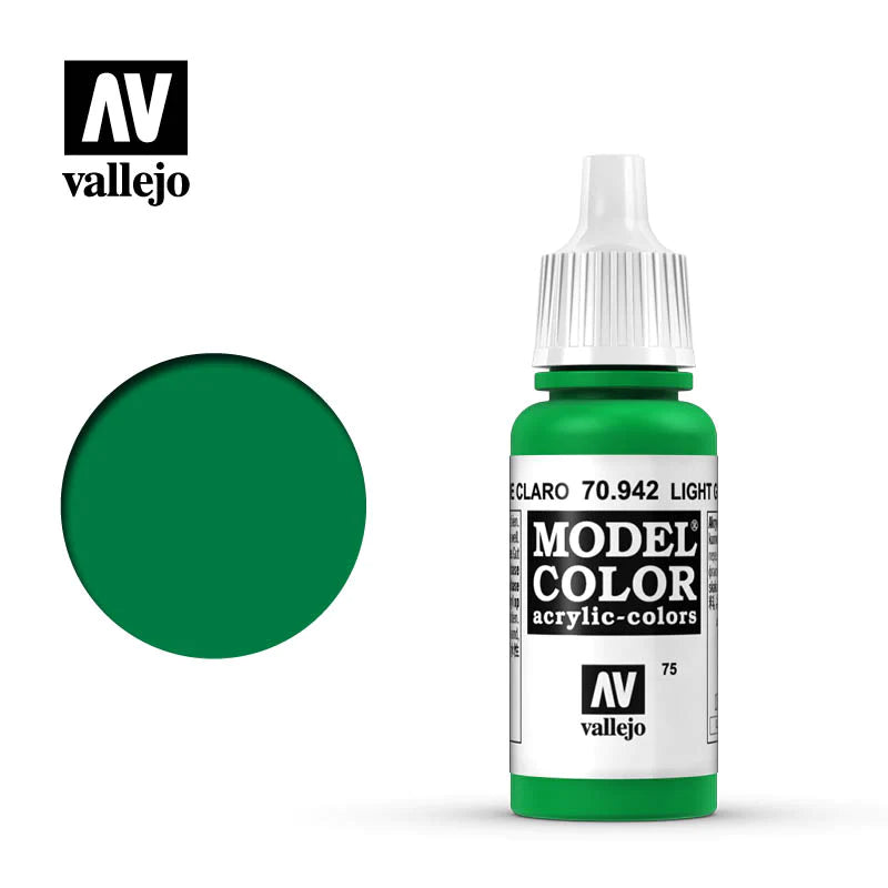 Vallejo 70942 Model Color Light Green Paint 17mL NIB