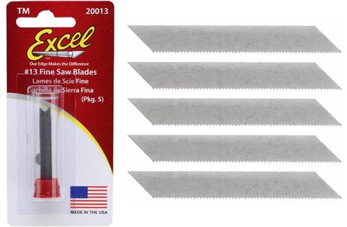 Excel 20013 #13 Fine Saw Replacement Blades Pkg of 5 NIB
