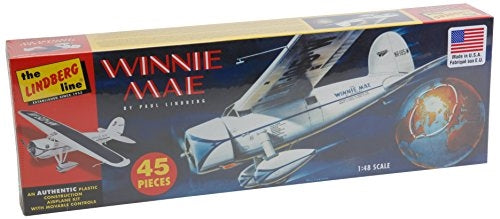 Lindberg HL502 Winnie Mae Airplane 1/48 Plastic Model Kit (Level 2) NIB