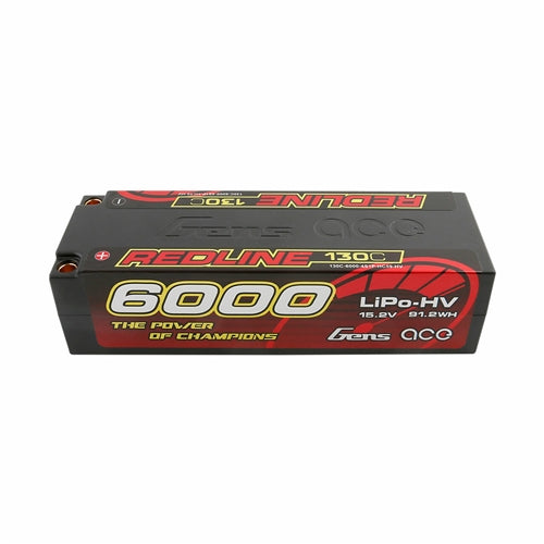 Gens Ace GEA60004S13D5 Redline Series 6000mAh 15.2V 130C 4S1P HardCase HV Lipo Battery NIB