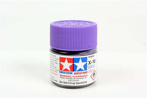 Tamiya Acrylic X-16 Purple Mini Bottle 10mL (1/3oz)