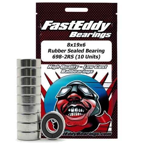 Fast Eddy 698-2RS 8x19x6 Rubber Sealed Bearing 1 pc NIB