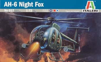 Italeri 0017 AH-6 Night Fox 1/72 Plastic Model Kit NIB