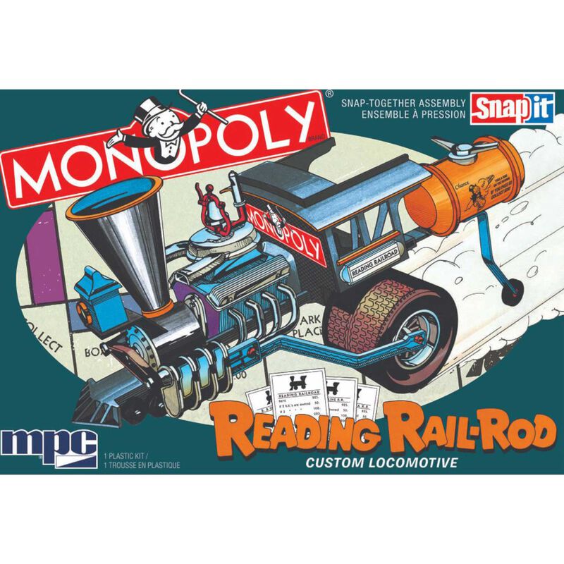 MPC Monopoly Reading Rail Rod Custom Locomotive (SNAP) 1/25 Model Kit (Level 1)