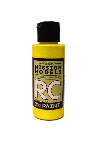 Mission Models MMRC-033 Water-based RC Paint, 2 oz bottle, Iridescent Yellow