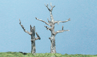 Woodland Scenics TK22 HO Dead Deciduous Trees Assorted Heights Kit Pkg of 5 NIB