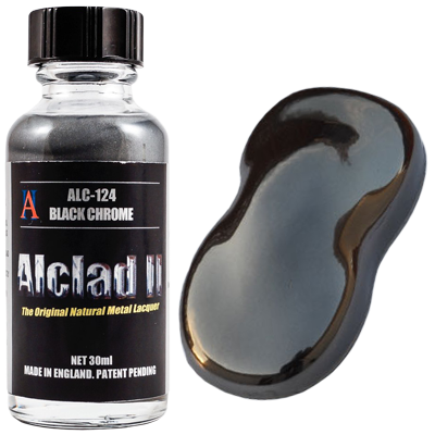 Alclad II 124 Black Chrome Lacquer Paint 30mL NIB