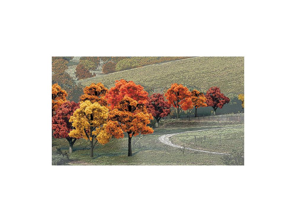 Woodland Scenics TR1576 HO Ready Made Trees Fall Colors Deciduous Tree Pack 2 to 3" (5.1 to 7.6cm) Pkg of 23 NIB