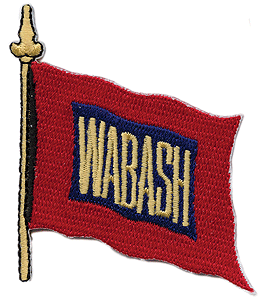 Sundance Marketing Wabash WAB Cloth Railroad Patch Flag Red Blue White NIB