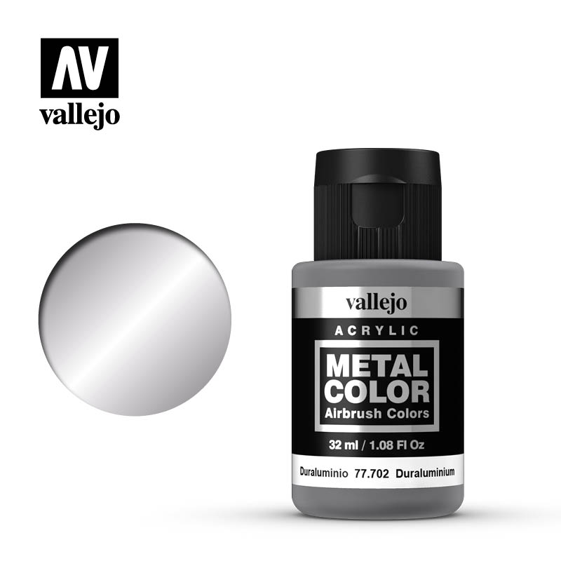 Vallejo 77702 Metal Color Duraluminio Acrylic Paint 32mL NIB