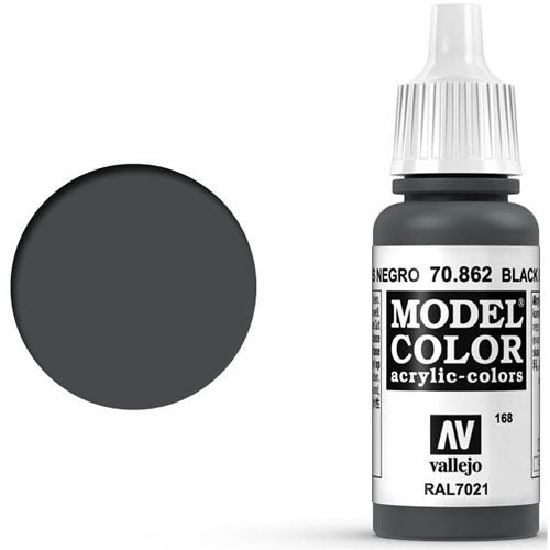 Vallejo 70862 Model Color Black Grey Acrylic Paint 17mL NIB