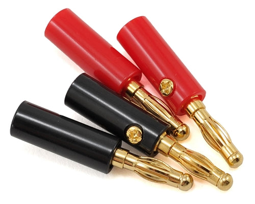 ProTek RC PTK-5003 4.0mm Gold Plated Banana Plugs (2 Red/2 Black) NIB