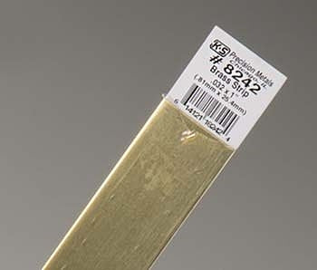 K&S Precision Metals #8242 Brass Strip 0.032" x 1" x 1' NIB