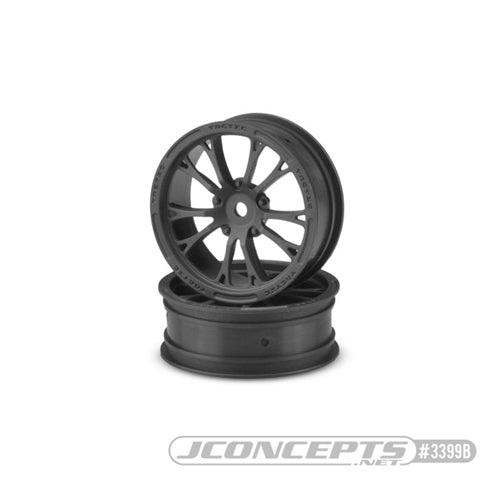 JConcepts 3399B Tactic Street Eliminator 2.2" Front Drag Racing Wheels (2) (Black) w/ 12mm Hex NIB