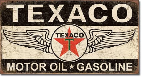 Desperate Enterprises 1896 Texaco Motor Oil Gasoline 16"x8.5" Rectangular Tin Sign NEW