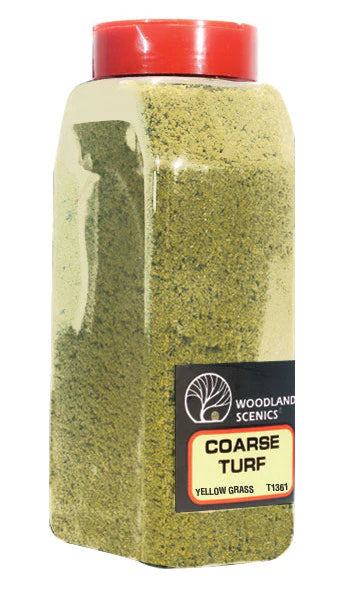 Woodland Scenics T1361 Coarse Turf Yellow Grass Shaker 57.7 in3 (945 cm3) NIB