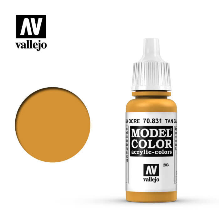 Vallejo 70831 Model Color Tan Glaze Acrylic Paint 17mL NIB