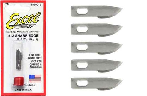 Excel 20012 #12 Mini Curved Replacement Blades Pkg of 5 NIB